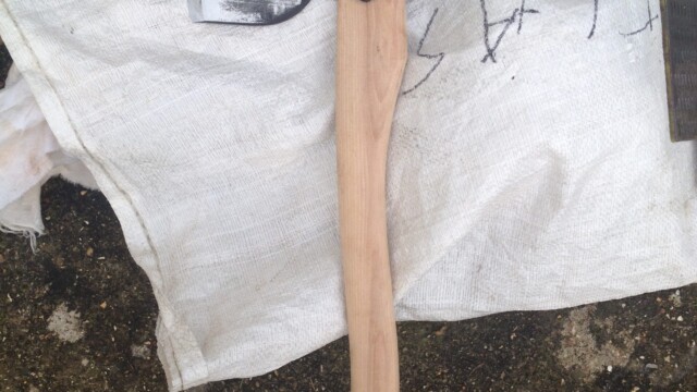 Hand carved Axe handle